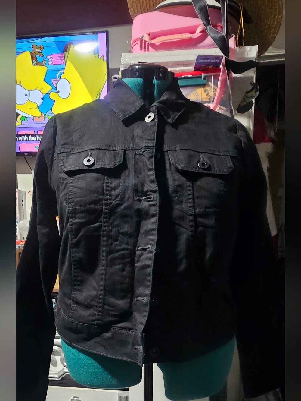 Black Crop Denim Jacket